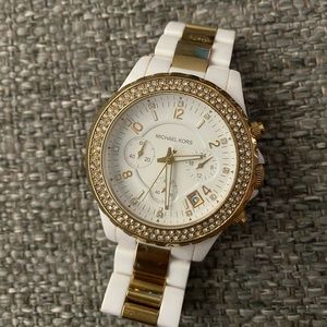 Michael Kors Watch - White & Gold